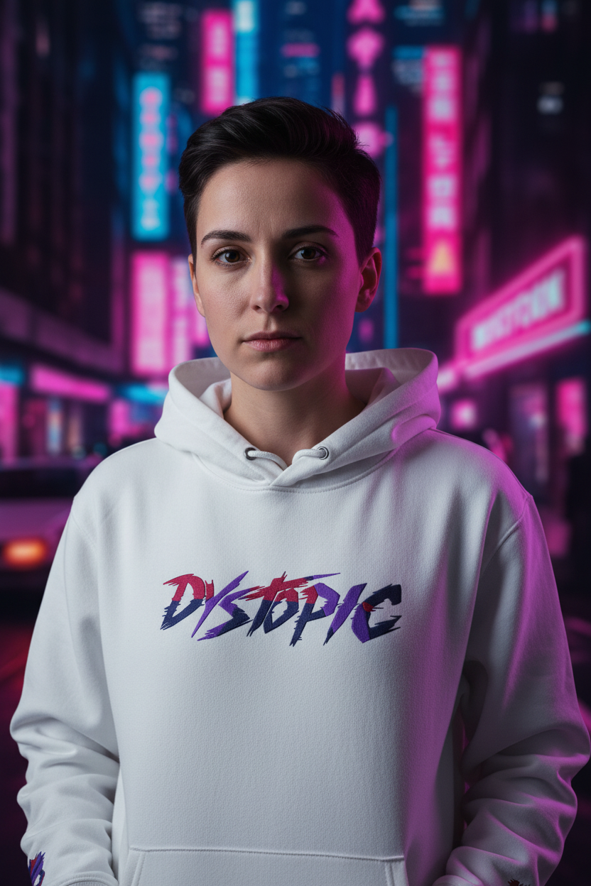 DYSTOPIC Poly Logo Hoodie in Weiß